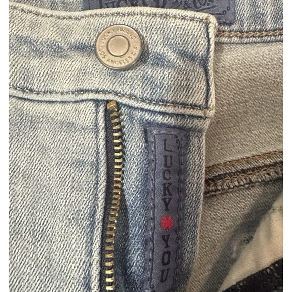 Lucky Brand Bridgette Woman SZ 8/29 Distressed Shark Bite Raw Hem Skinny Jeans - Picture 9 of 16